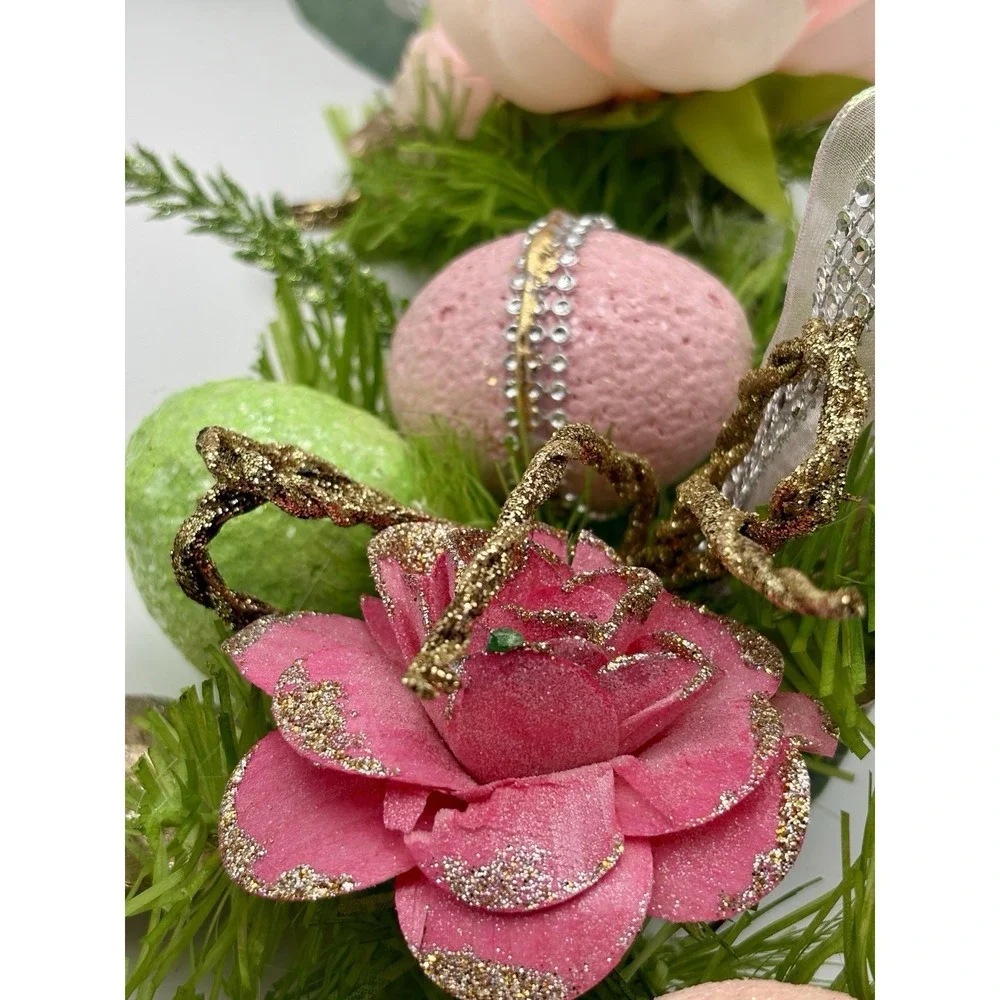 EASTER Capiz Gold Embellished Eggs‎ Butterfly 5ft GARLAND